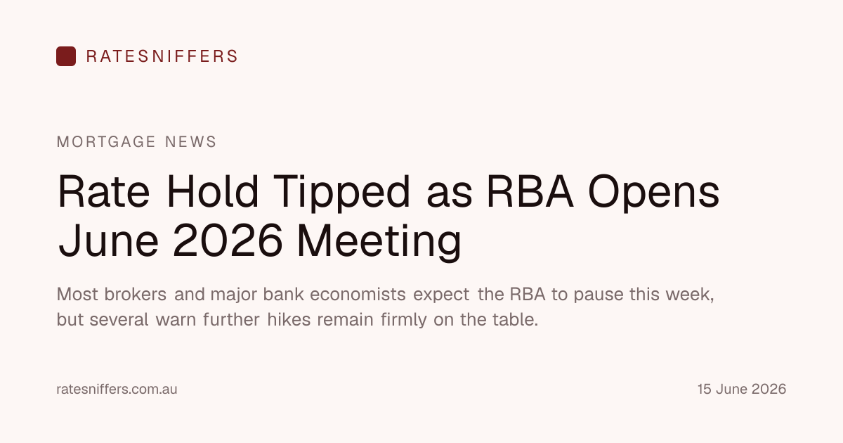 Rate Hold Tipped as RBA Opens June 2026 Meeting | Ratesniffers